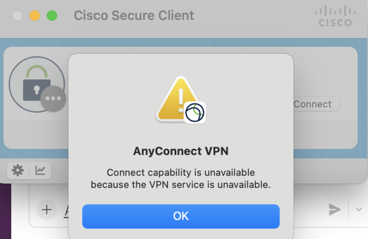 VPN unavailable