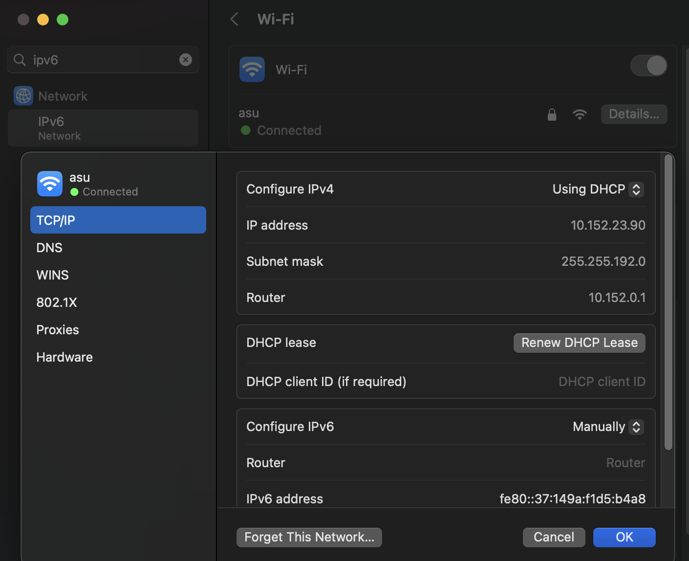Disable IPv6 on MacOS