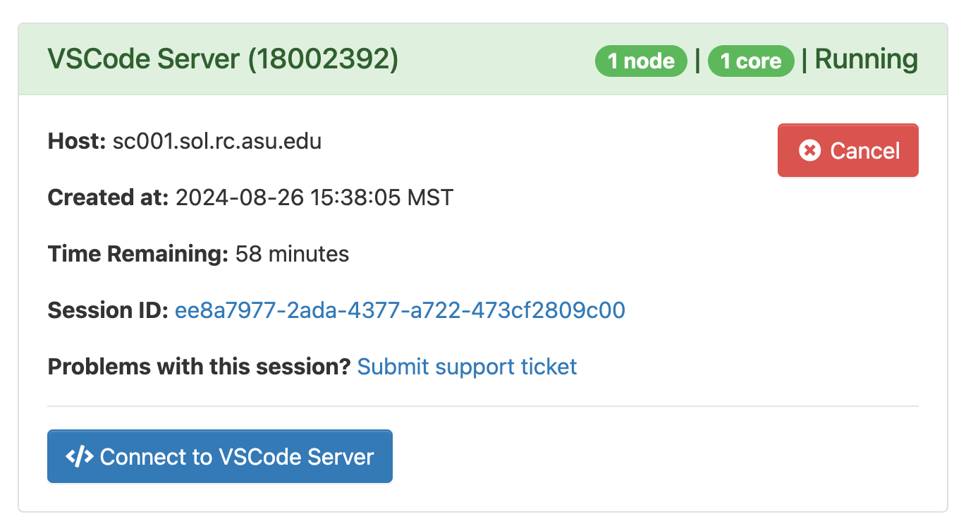 VSCode Server Interface